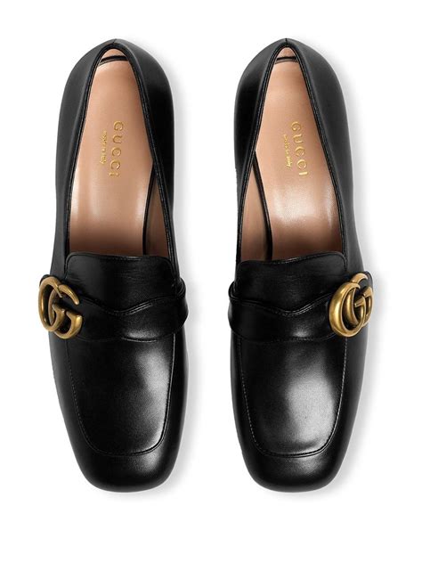 gucci leather double-g loafer pump sizing|buy gucci loafers online.